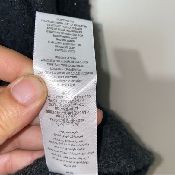 Joie Stavan Metallic Twist Sweater Black - Picture 5 of 7